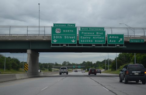 US 75 north at Storz Expwy - Omaha, NE