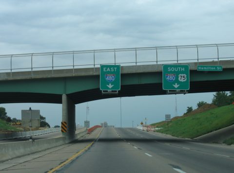 US 75/North Fwy south at I-480 - Omaha, NE
