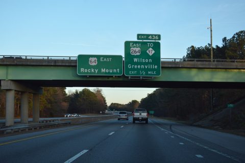 US 64/264 east at Future I-587 - Zebulon, NC