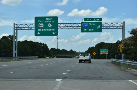 US 264/NC 11 Bypass north at I-587 west to Wilson