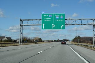 I-590 south at I-390 south toward Corning, New York.