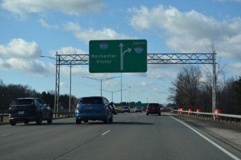 NY 590 continues a half mile south from Blossom Rd to I-490/590.