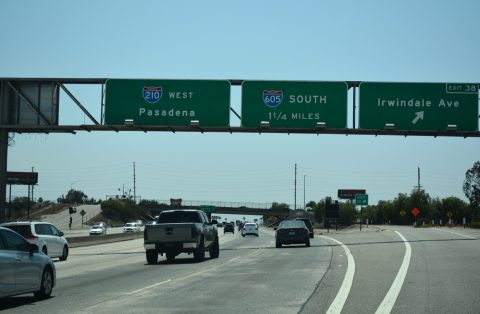 I-210 west at I-605 - Irwindale, CA