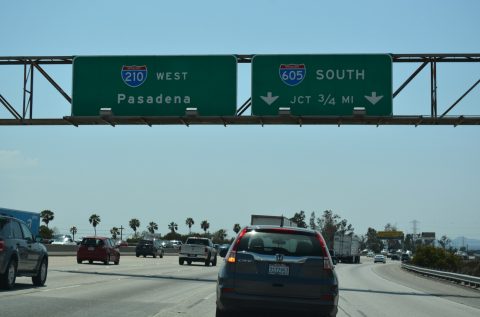 I-210 west at I-605 - Irwindale, CA