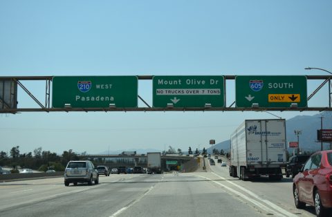 I-210 west at I-605 - Irwindale, CA