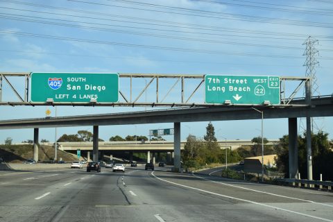I-405 south at SR 22 - Seal Beach, CA