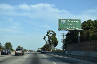 I-405 south at I-605 - Long Beach, CA