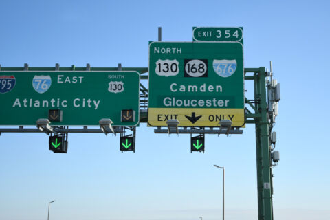 Waterfront was greened out with Gloucester for Exit 354