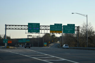 End signage for Interstate 676 in South Jersey