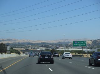 I-80 east one mile from SR 12 and I-680 at Fairfield, CA in 2016