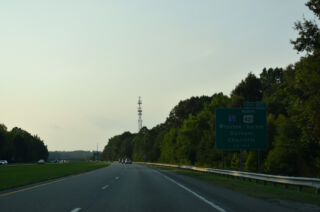 US 421 north one mile ahead of Interstate 85 at Greensboro, NC