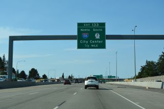 I-5 north a half mile from the c/d roadway (Exit 133) to I-705/SR 7