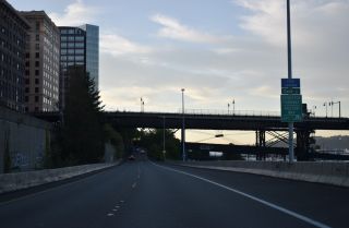 I-705 north at 11th St/Murray Morgan Bridge in Tacoma, WA