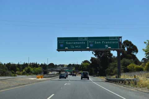 Curtola Pkwy east becomes I-780 at I-80.