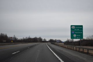 I-81 north at I-781 - Pamelia, NY