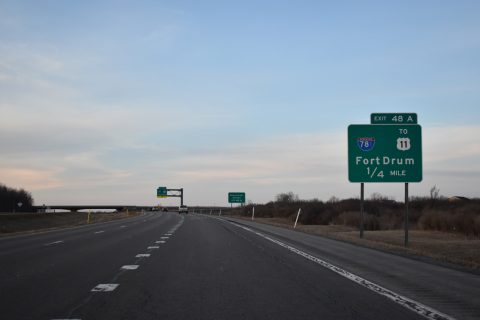 I-81 north at I-781 - Pamelia, NY
