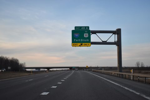 I-81 north at I-781 - Pamelia, NY