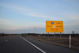 I-781 east at US 11 - Le Ray, NY