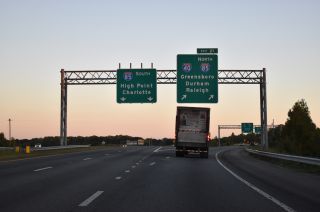 I-785/840 south at Interstate 85 around the south side of Greensboro, NC