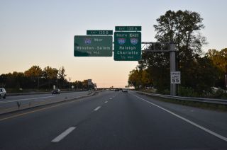 U.S. 29 north at I-785/840 in Greensboro, North Carolina