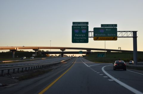 U.S. 29 south at I-840 (Greensboro Urban Loop) west