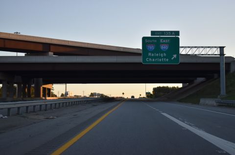 U.S. 29 south at the beginning of I-785 and I-840 east in Greensboro, NC