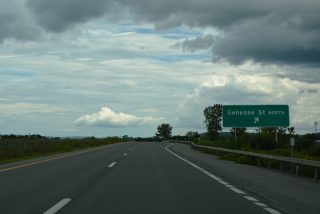 I-790/NY 5 east at Genesee St - Utica