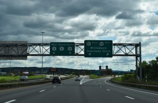I-790/NY 5-8-12 west at NY 5A/5S - Utica