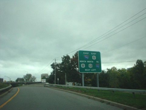 NY 5A east at I-790/NY 5-5S-8-12 - Utica