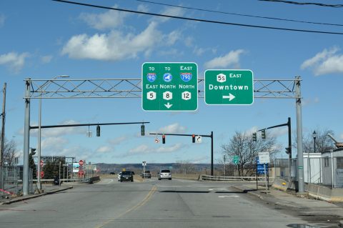 State St north at I-790/NS 5/5S/8/12 - Utica