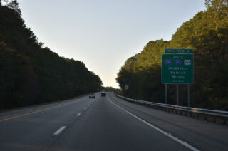 0.75 miles ahead of Exit 119 to I-587/795 on I-95 south at Wilson, NC