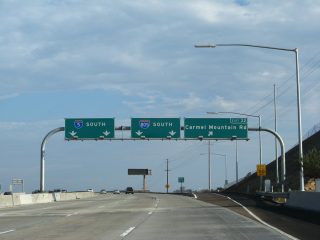I-5 south at I-805 - Carmel Valley, San Diego, CA