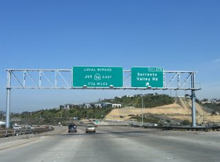 I-805 north at I-5 - Sorrento Valley, San Diego, CA