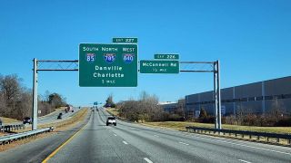 I-40 east ahead of McConnel Road (SR 3000) and I-785/840 in Greensboro, NC.