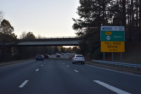 I-885 south at Exit 6 in Research Triangle Park.