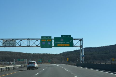 NY 890 east at I-890 - Schenectady