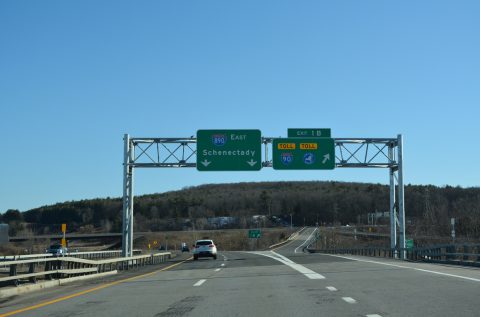NY 890 east at I-890 - Schenectady