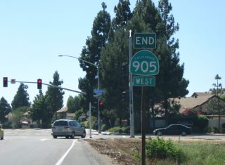 SR 905 west at Oro Vista Rd - Otay Mesa West, San Diego, CA