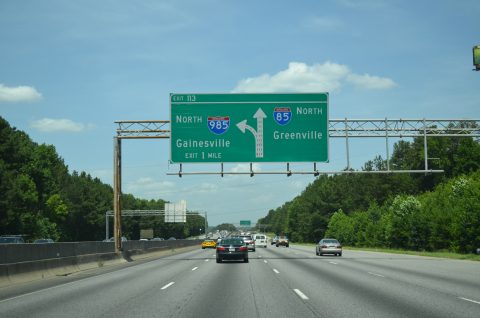 I-85 north at I-985 - Suwanee, GA