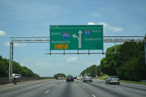 I-85 north at I-985 - Suwanee, GA