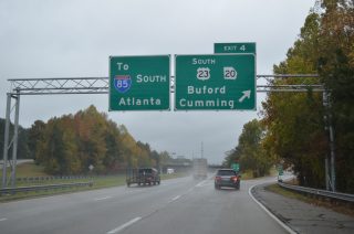I-985/US 23 south split - Buford, GA