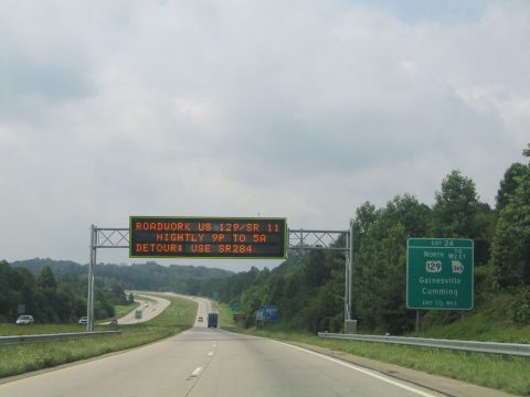 US 23/SR 365 south at I-985/US 129B - 2005